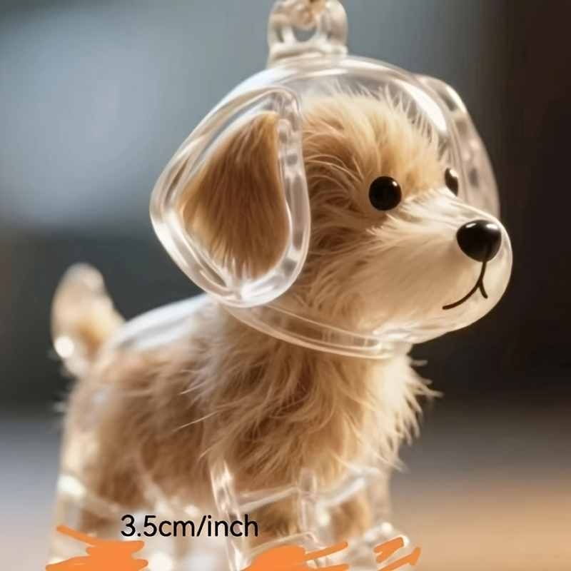 Pet Supplies Stores - Прозрачный брелок-контейнер для хранения шерсти домашних